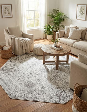Gray Monte Carlo Octagon Rug