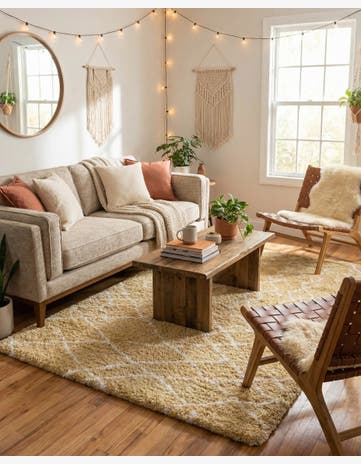 Yellow Marrakesh Shag Rug