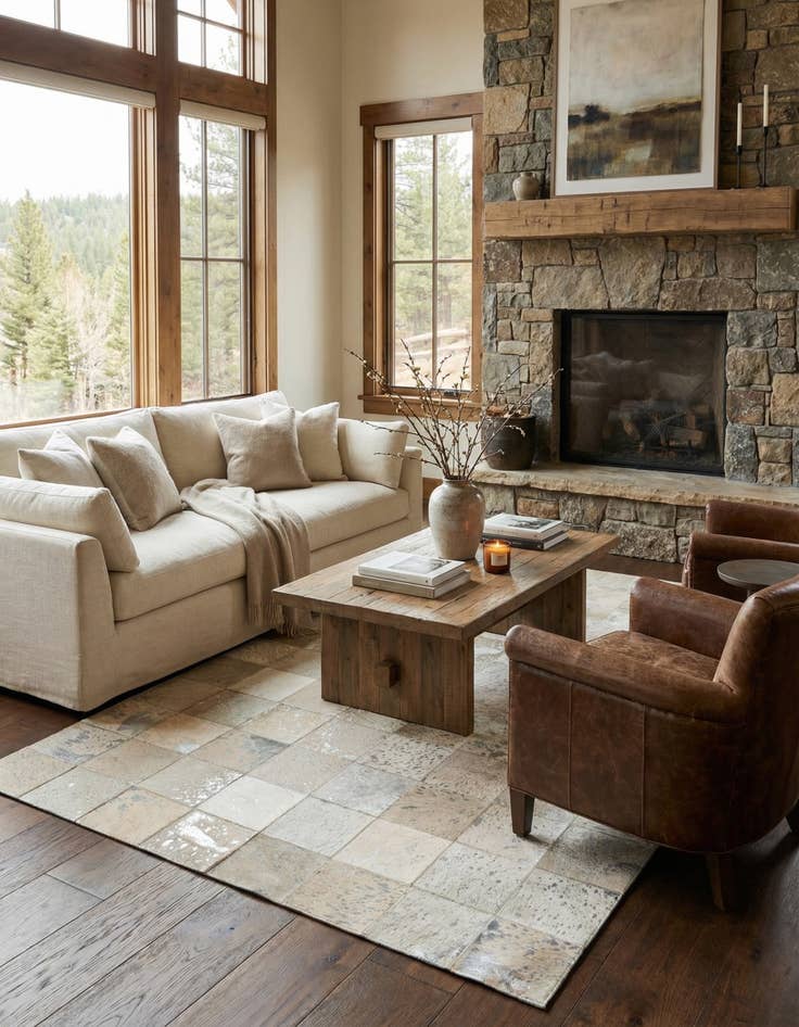 Detail image of  5' 1 x 8' Cowhide Rug