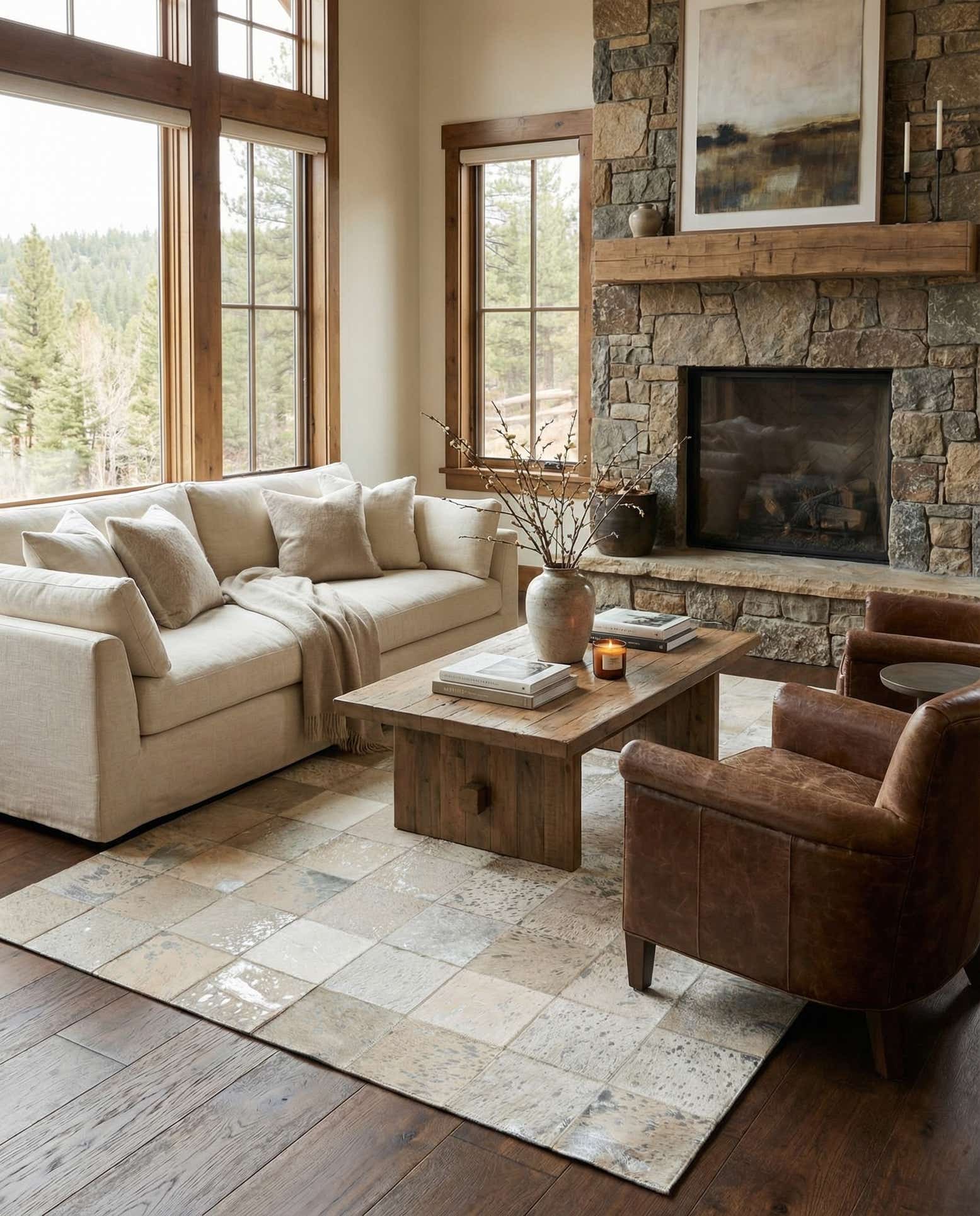 5' 1 x 8' Cowhide Rug