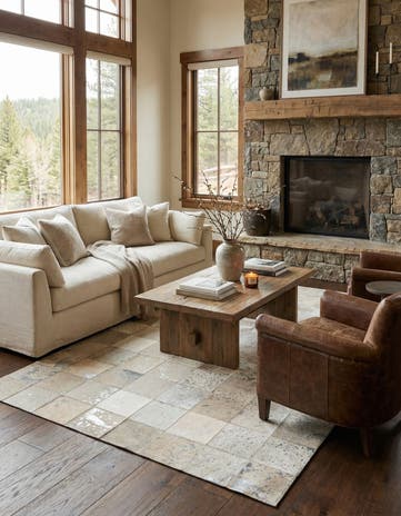 5' 1 x 8' Cowhide Rug