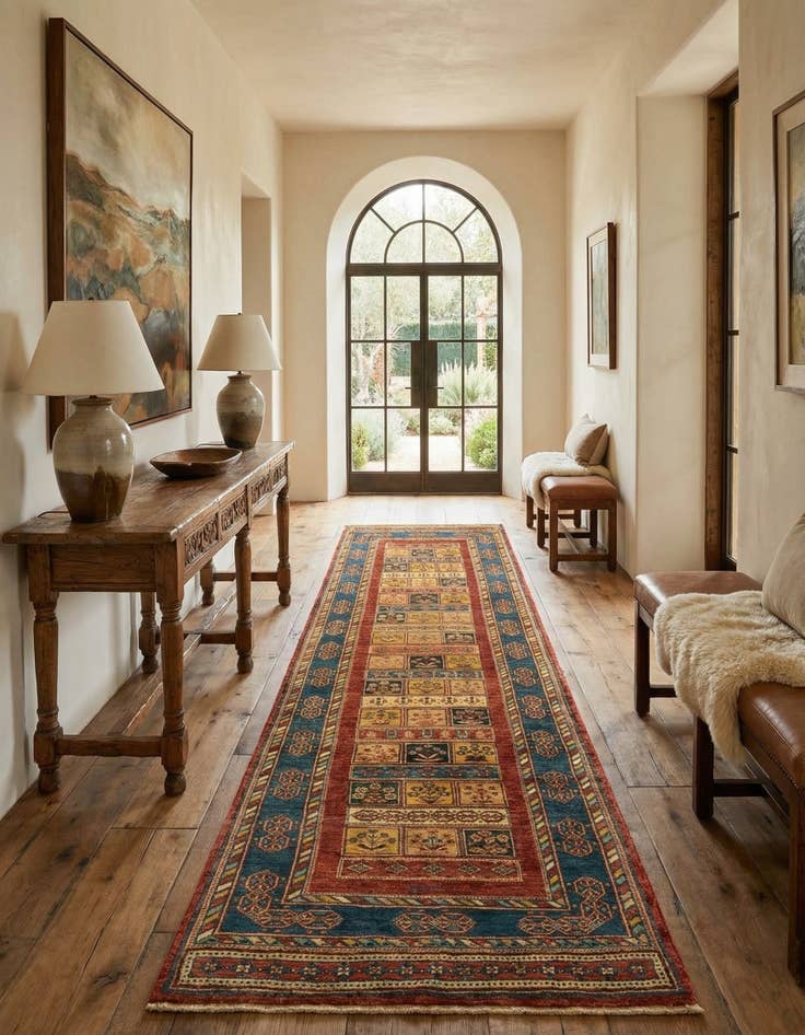 Detail image of 2' 9 x 9' 11 Luribaft Wool Runner Rug