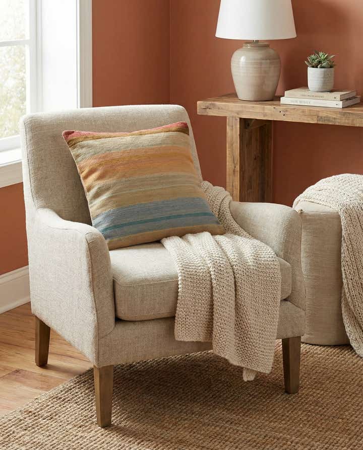 3' 3 x 3' 3 Hand Woven Pillow Wool Square Rug