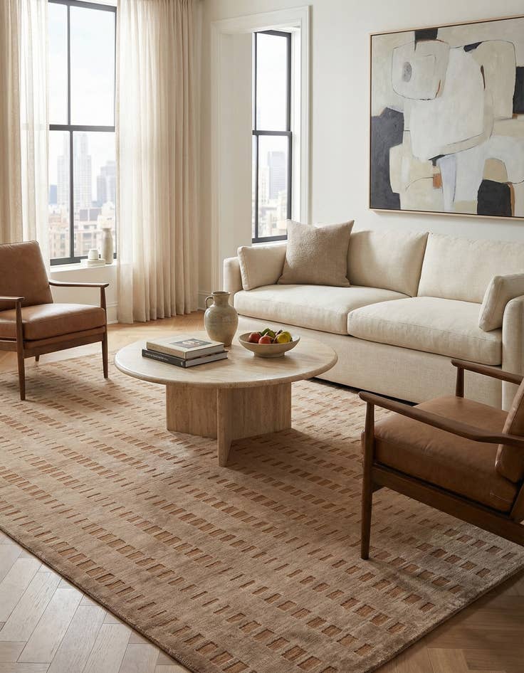 Detail image of  6' 5 x 9' 8  Hand Knotted Darya Wool Rug