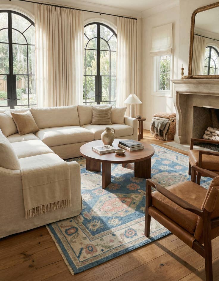 Detail image of 7' 7 x 10'  Hand Knotted Moroccan Wool Rug