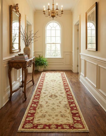 2' 9 x 9' 10 Hand Knotted Peshawar Ziegler Runner Rug
