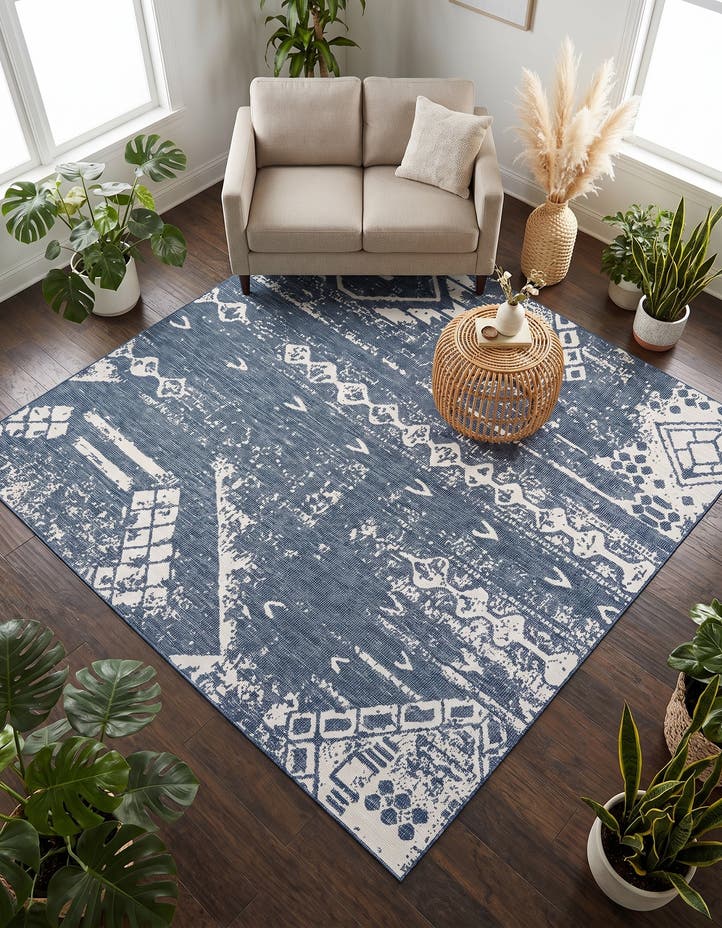10' x 10' Easy-Clean Bohemian Indoor / Outdo...