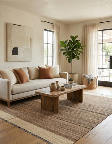 5' 4 x 7' Hand Woven Kilim Modern Wool Rug