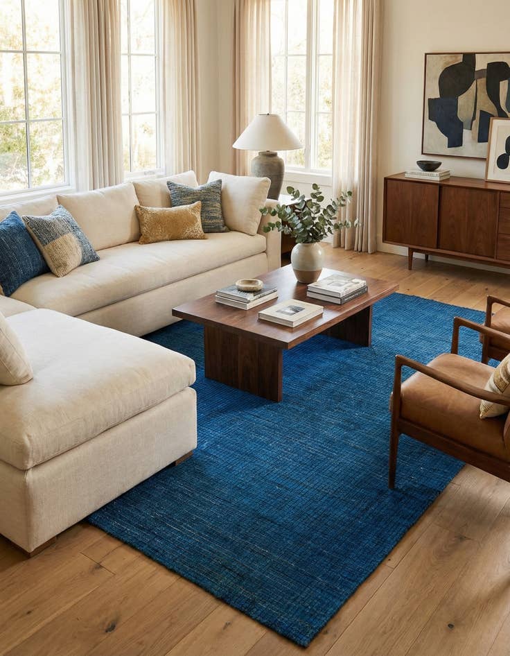 Detail image of  8' x 9' 8  Hand Knotted Darya Wool Rug