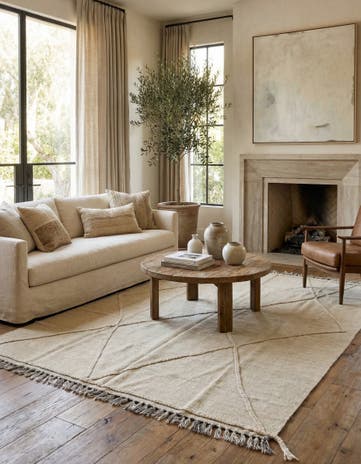 5' x 6' 5 Hand Woven Kilim Modern Wool Rug