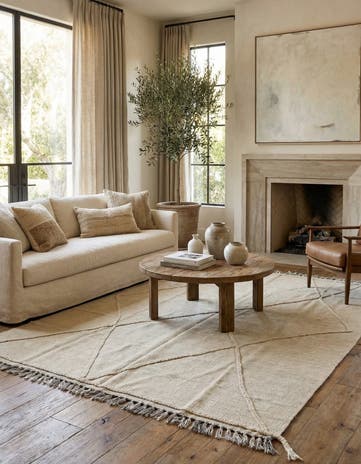 5' x 6' 5 Hand Woven Kilim Modern Wool Rug