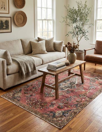 3' 5 x 5' Hand Knotted Ultra Vintage Persian Wool Rug