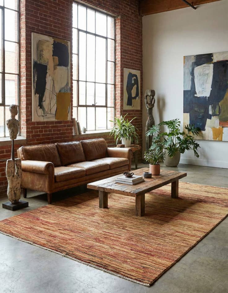 Detail image of 4' 10 x 6' 5  Hand Knotted Modern Ziegler Wool Rug