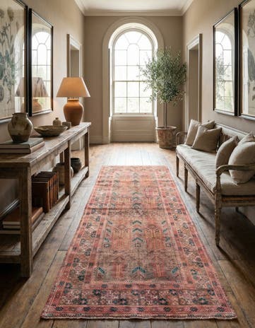 3' 6 x 8' 9 Hand Knotted Ultra Vintage Persian Wool Runner Rug