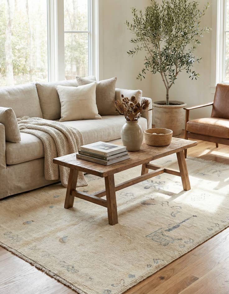 Detail image of 5' 5 x 7' 1 Hand Knotted Moroccan Wool Rug