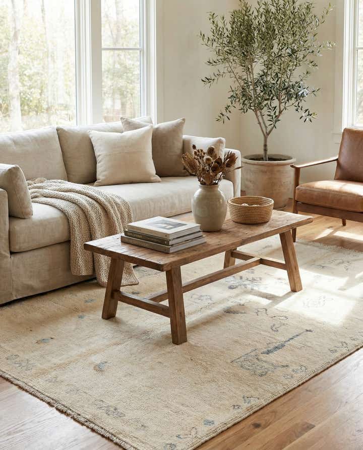 5' 5 x 7' 1 Hand Knotted Moroccan Wool Rug