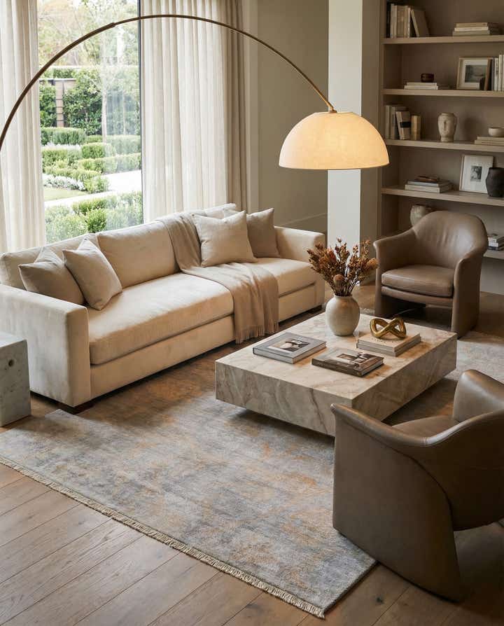 6' 3 x 9' 7 Hand Knotted Darya Wool Rug