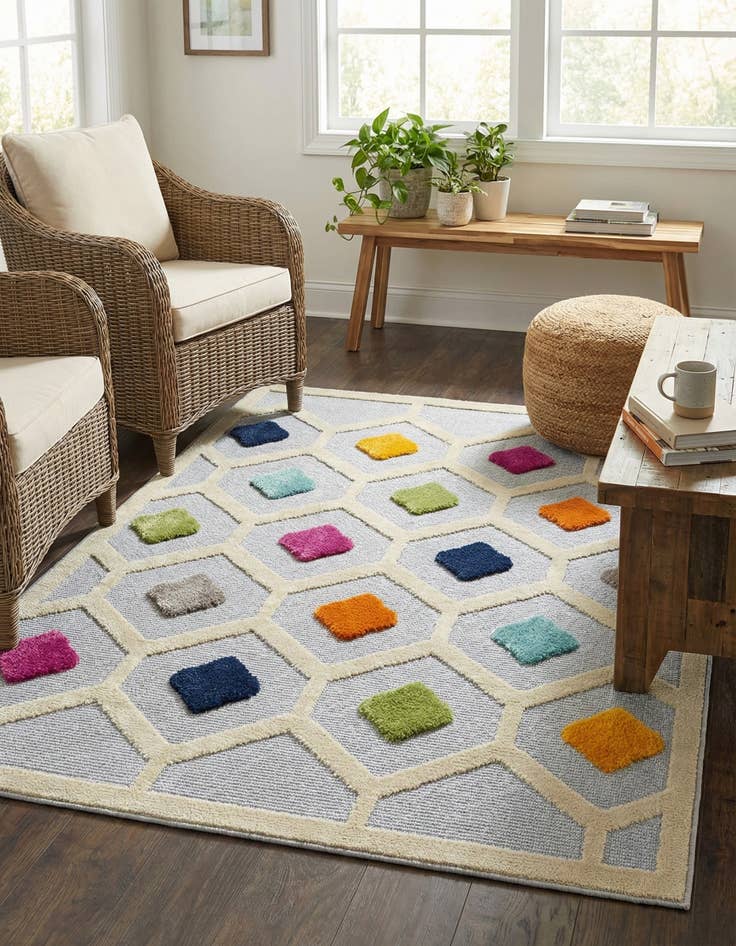 Detail image of 4' x 6' Easy-Clean Aruba Indoor / Outdoor Rug