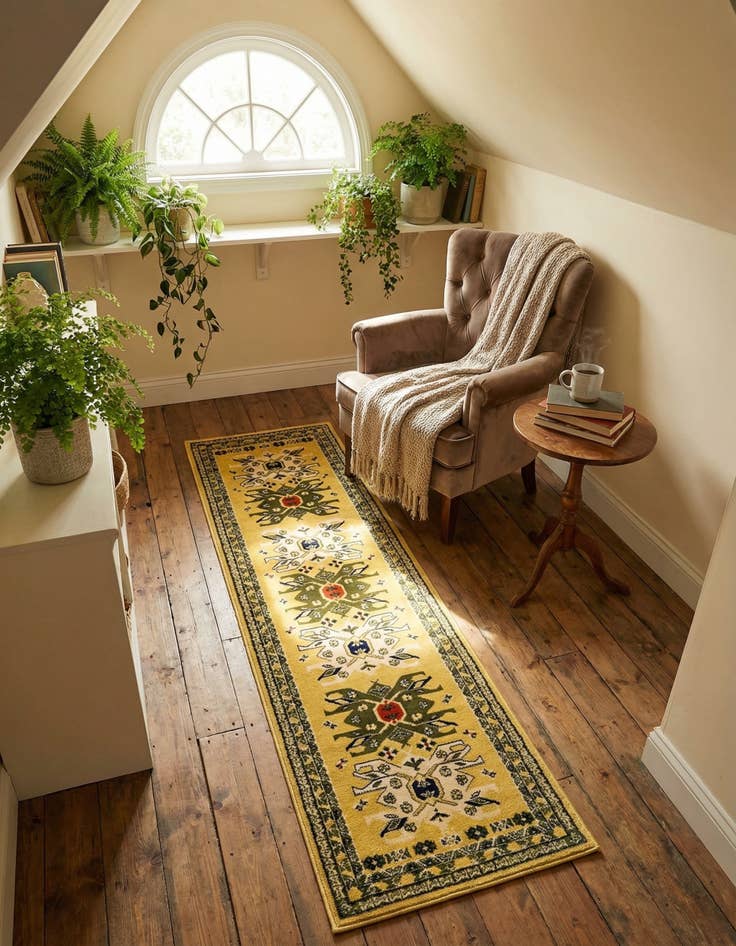 Detail image of  2' x 8' 2 Heris Runner Rug