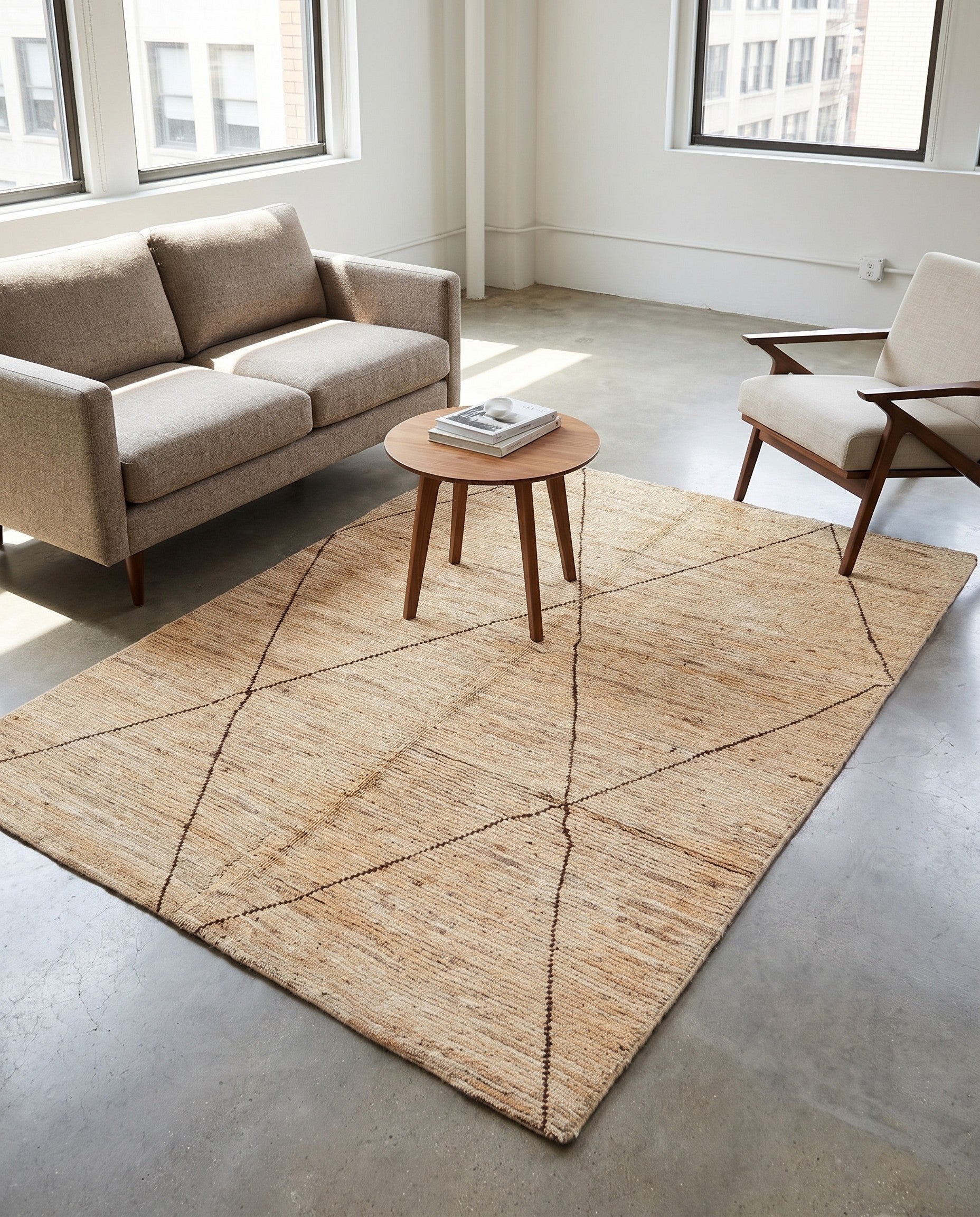 4' 10 x 5' 8 Hand Knotted Moroccan Wool Rug