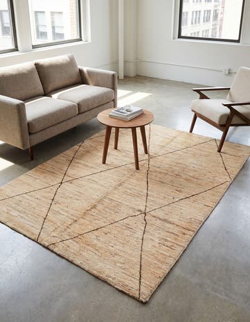 4' 10 x 5' 8 Hand Knotted Moroccan Wool Rug
