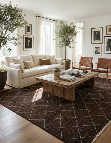 10' x 13' Hand Knotted Moroccan Wool Rug