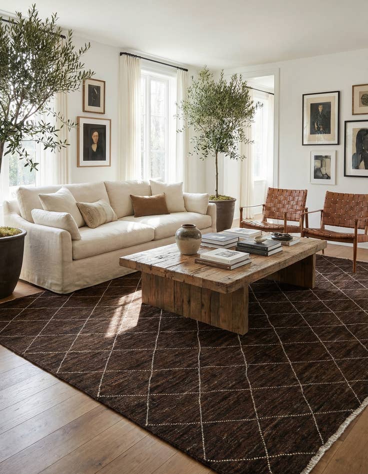 Detail image of 10' x 13'  Hand Knotted Moroccan Wool Rug