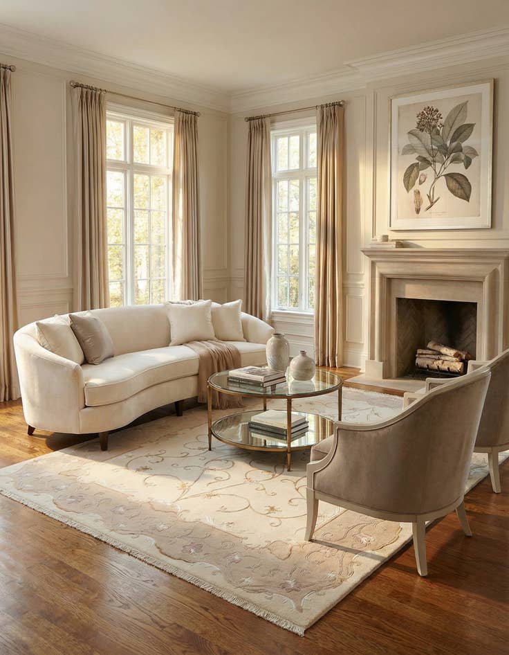 Detail image of  5' 7 x 7' 10  Hand Knotted Darya Wool Rug