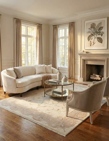 5' 7 x 7' 10 Hand Knotted Darya Wool Rug