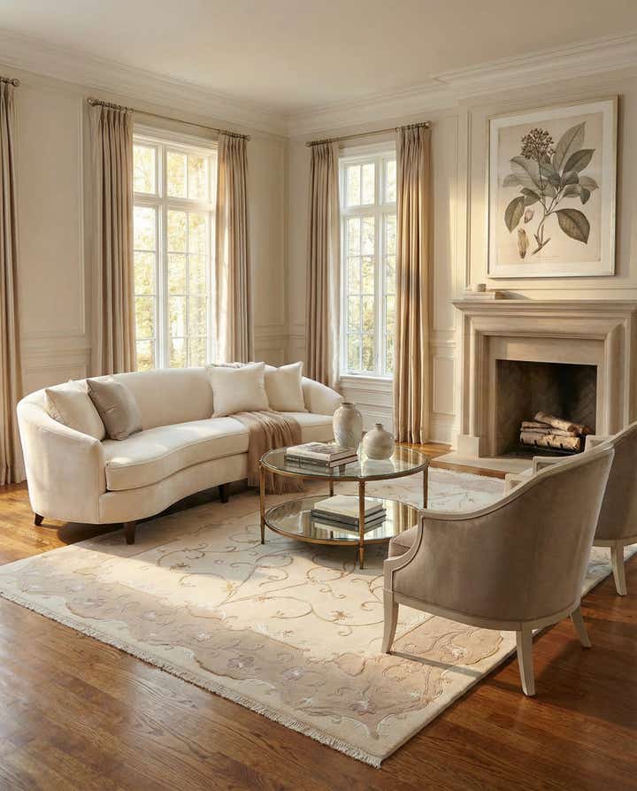 5' 7 x 7' 10 Hand Knotted Darya Wool Rug