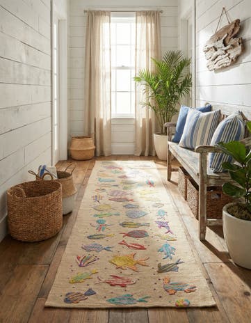 2' 4 x 9' Hand Woven Kilim Suzani Wool Runner Rug