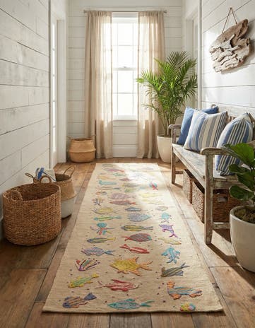 2' 4 x 9' Hand Woven Kilim Suzani Wool Runner Rug