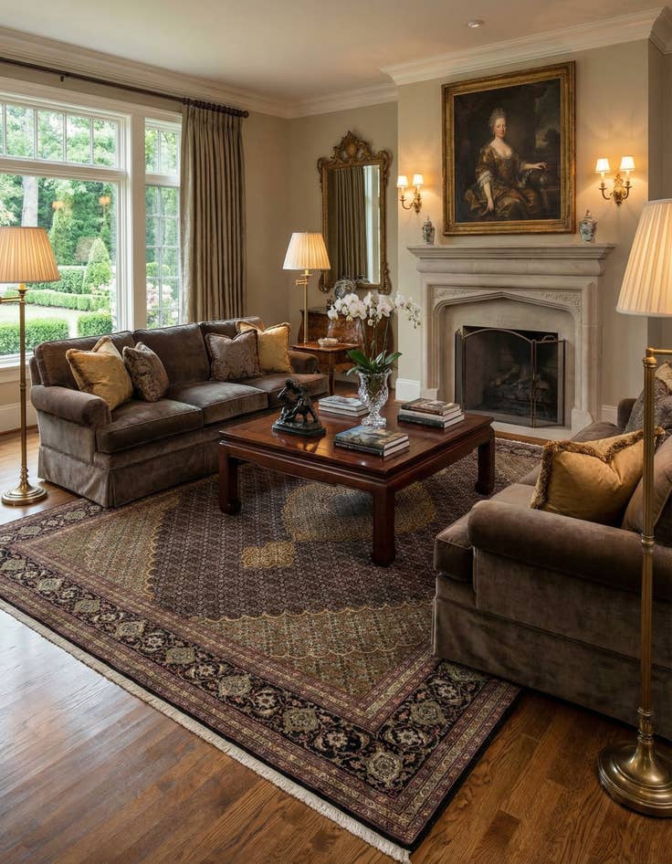 Detail image of  6' 11 x 9' 10 Tabriz Mahi Rug