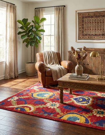 3' 10 x 6' 1 Hand Knotted Kazak Rug