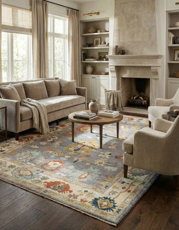 8' 2 x 10' 2 Hand Knotted Oushak Rug