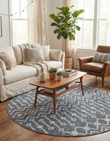 7' x 7' Eco Trellis Round Rug