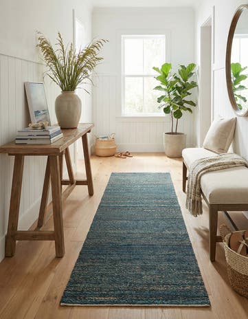 2' 7 x 12' Hand Woven Palm Beach Jute Runner Rug