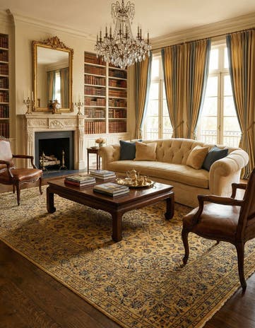 7' 10 x 11' Hand Knotted Kashan Persian Wool Rug