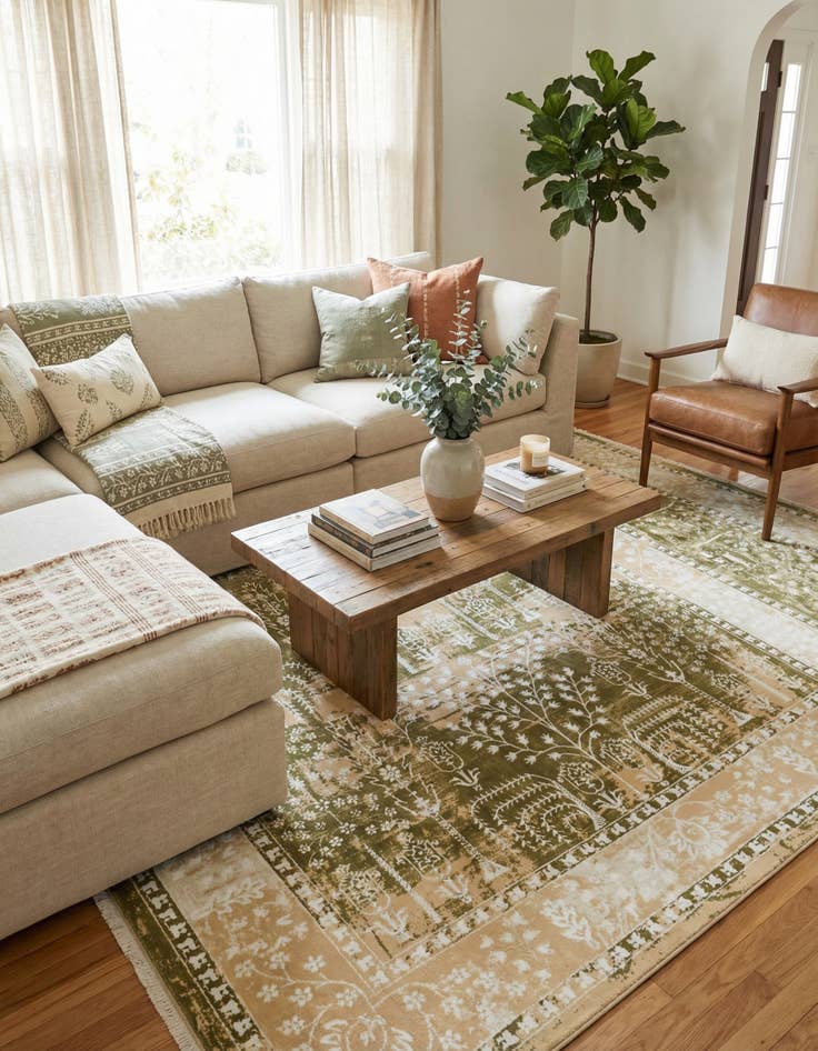 Detail image of  7' 10 x 10' Nain Design Rug