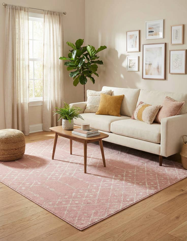 Detail image of 6' 1 x 6' 1 Paxon Trellis Square Rug