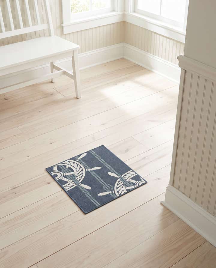 1' 3 x 1' 3 Easy-Clean Coastal Indoor / Outdoor Sample Rug