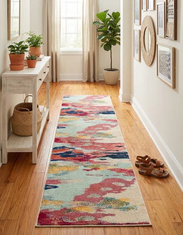 2' 7 x 10' Washable Hyacinth Runner Rug