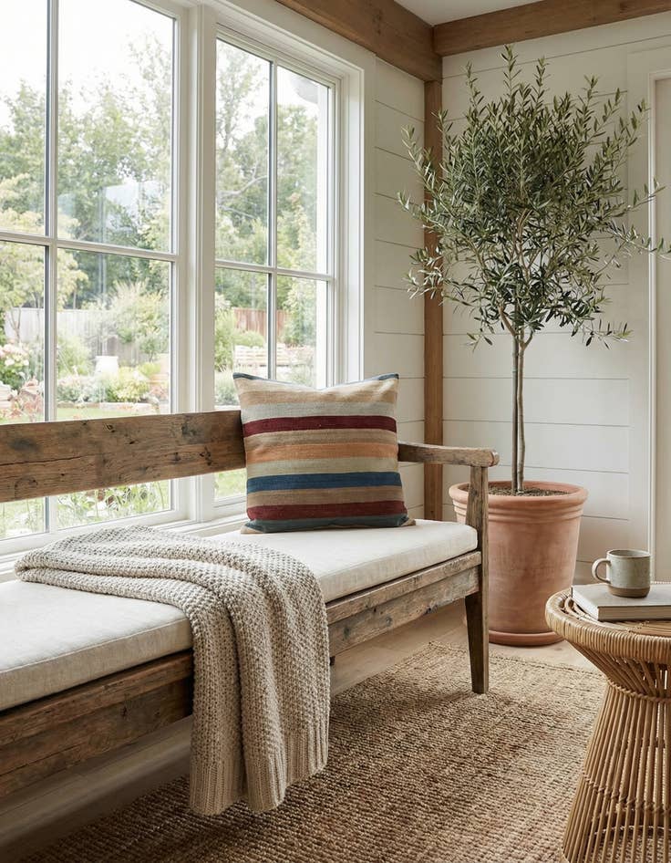 Detail image of  3' 3 x 3' 3  Hand Woven Pillow Wool Square Rug