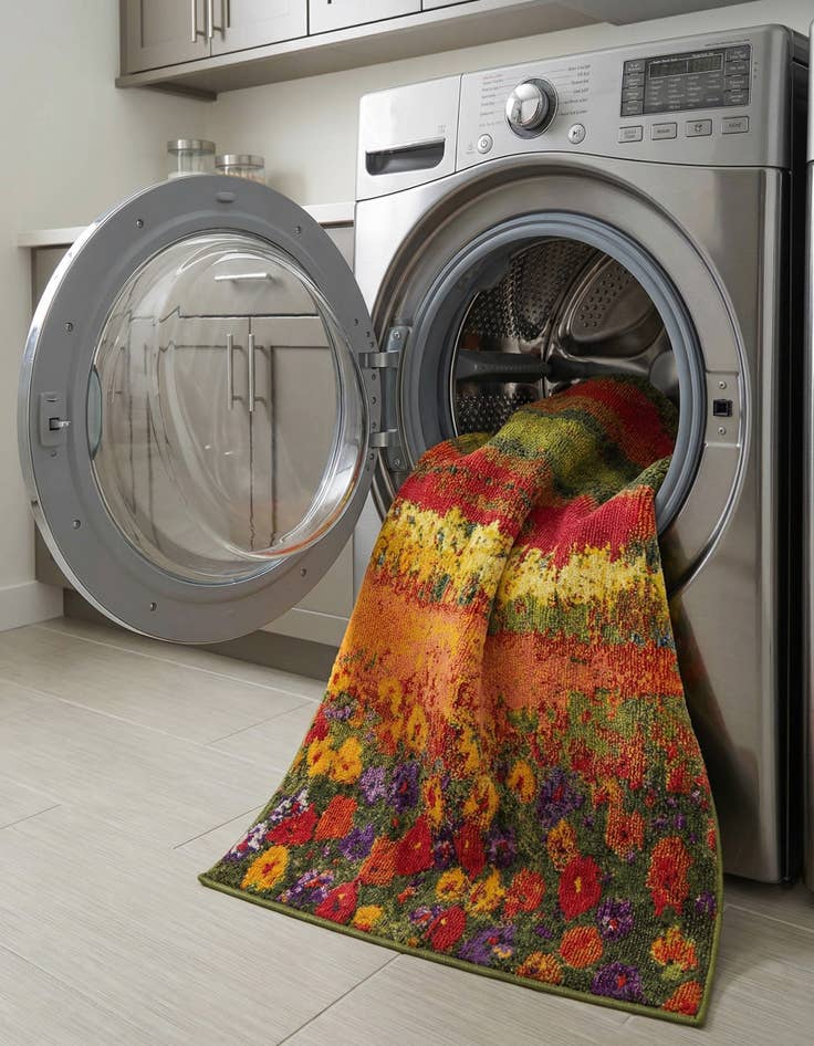 Detail image of  3' 3 x 5' 3  Washable Hyacinth Rug