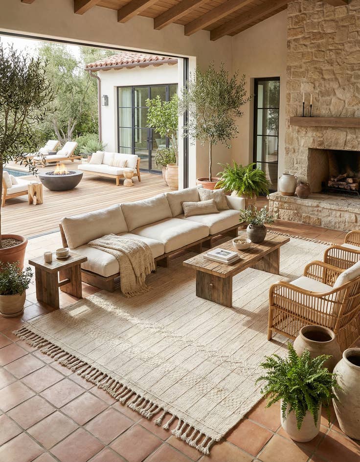 Detail image of 10' x 14' 1  Washable Eco Bohemian Indoor / Outdoor Rug