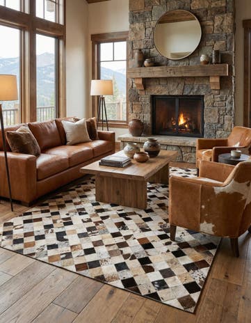 5' 5 x 7' 6 Cowhide Rug
