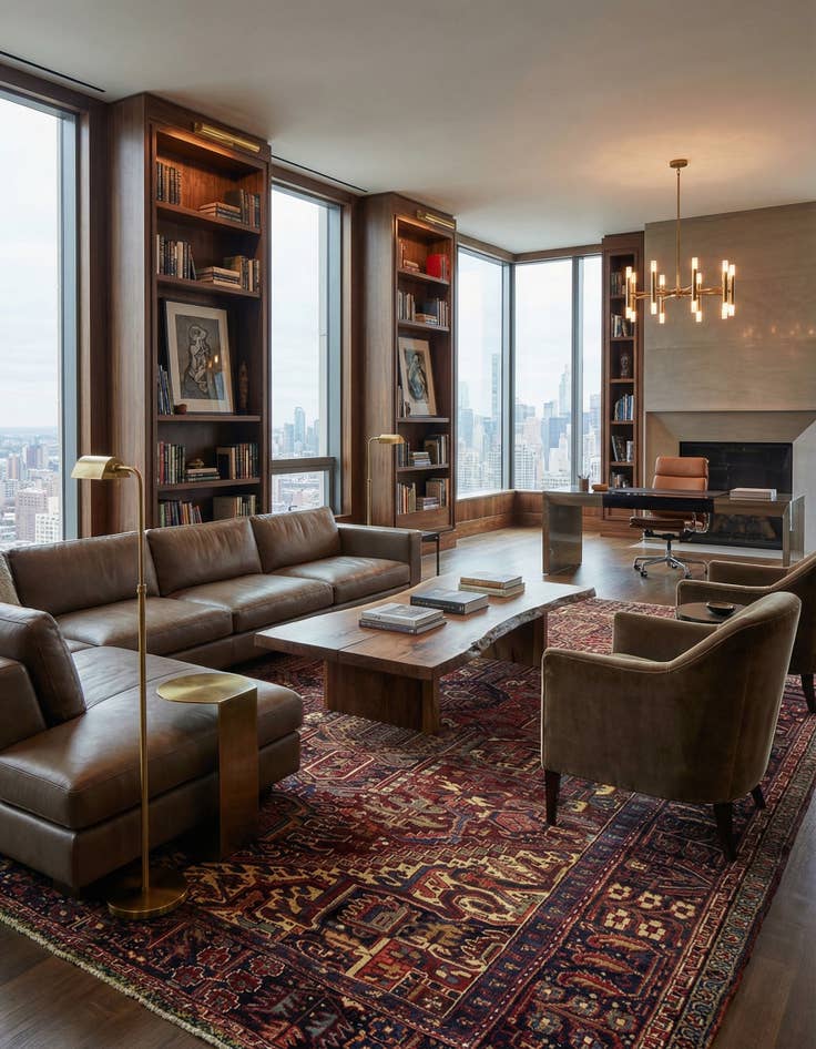 Detail image of  9' 4 x 13' 2  Hand Knotted Heriz Persian Wool Rug