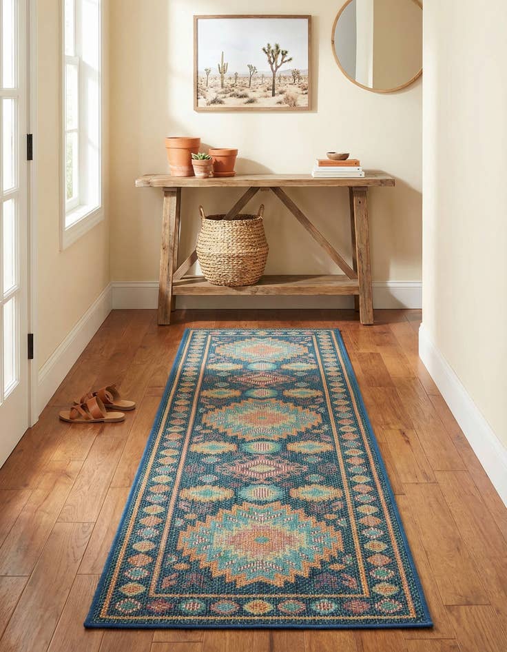 Detail image of  2' x 8'  Washable Baja Indoor / Outdoor Runner Rug