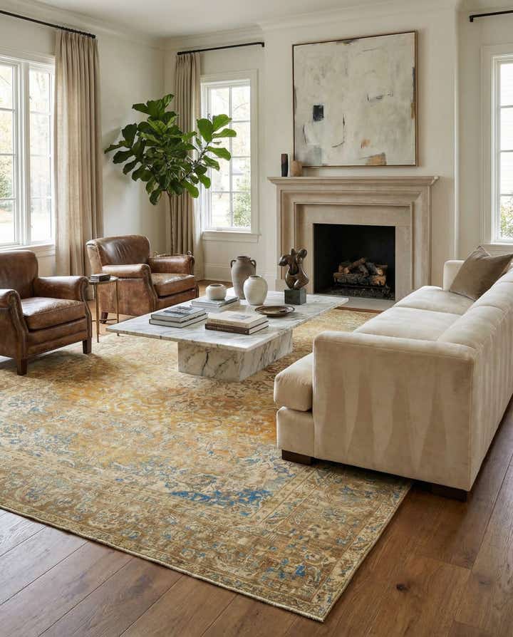 9' 1 x 13' 7 Hand Knotted Ultra Vintage Persian Wool Rug