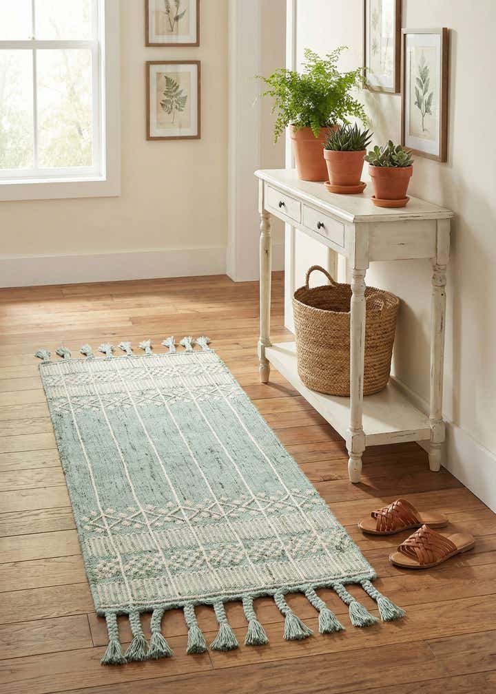 2' 2 x 5' 1 Easy-Clean Eco Bohemian Indoor / Outdoor Runner Rug